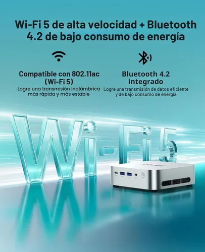 Vista 5 de ACEMAGIC K1 Mini PC AMD Ryzen R2544 8GB DDR4 256GB SSD Mini computadoras (Turbo 3.7GHz), Win 11 Pro Radeon 4K Triple Display Computadoras