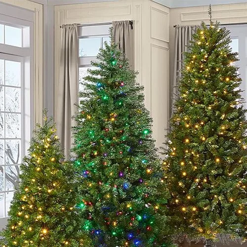 Vista 6 de Dazzle Bright 100 pies 300 luces LED de Navidad que cambian de color, tira de luces 2 en 1 con luz blanca cálida y multicolor, impermeables