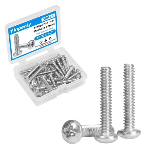 Vista 10 de 25 tornillos de máquina de cabeza plana #10-24 x 1/2" de acero