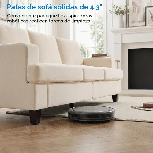 Vista 8 de Mjkone Juego de 2 piezas de sofás de sala de estar, sofás de 3 plazas de 82 pulgadas de ancho y juego de sofá y silla, juegos de muebles de sala