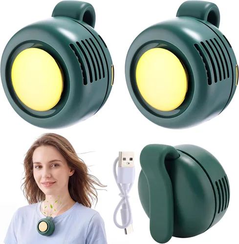 Vista 19 de Paquete de 6 mini ventiladores silenciosos portátiles sin aspas Verde