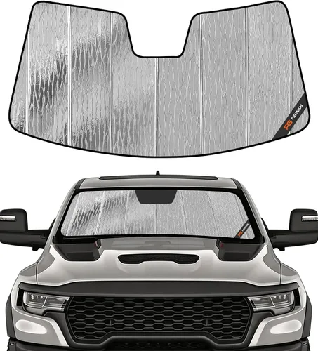 Vista 22 de Pigenius Parasol de Parabrisas para Dodge Ram 1500 2002-2008 Protección Solar para Ventana Delantera - Salvaguarda