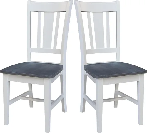 Vista 19 de International Concepts - Juego de dos sillas de comedor San Remo Splatback, color blanco