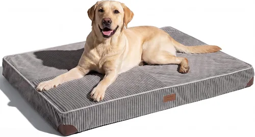 Vista 13 de FUKUMARU Cama para Perros, Camas Ortopédicas de Pana Engrosada para Perros con Funda Lavable, Cama Grande Impermeable para Perros para Jaula
