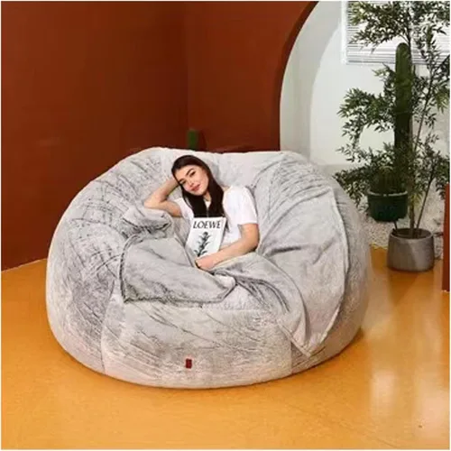 Vista 10 de NAZARR Puf para adultos (sin relleno), silla de puf gigante, sillas de puf grandes, funda para silla puff grande, silla puff para adultos de 5 pies