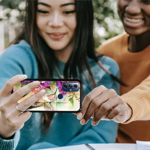 Vista 60 de Funda para Motorola Moto G Stylus 5G 2021 de vidrio templado, funda negra con diseño de mujer negra africana para mujeres y hombres, antiarañazos, a