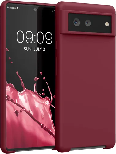 Vista 133 de kwmobile Funda Compatible con Google Pixel 6 Pro - Funda de teléfono de silicona TPU con acabado suave - Azul Arrecife