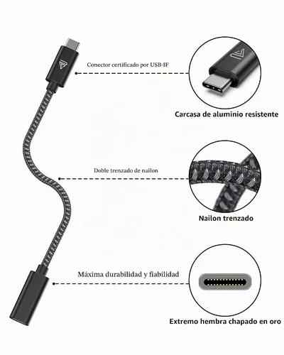 Vista 2 de Faracent Cable de extensión USB C (20Gbps/240W/1FT/0.3M), USB 3.2 tipo C 3.1 macho a hembra, extensión de carga y sincronización para iPhone 16 15