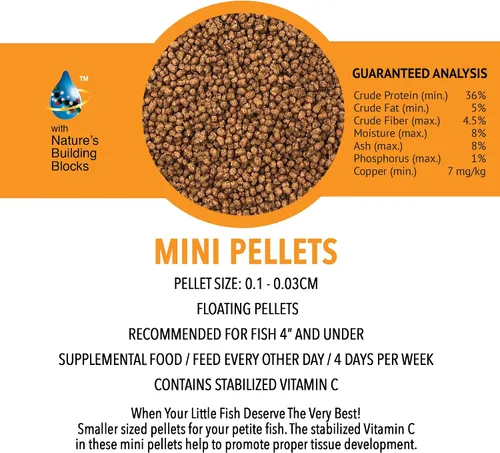 Vista 6 de MICROBE-LIFT MLLMPSM - Mini pellets flotantes de alimentos para peces, estanques, jardines acuáticos y fuentes, para peces pequeños vivos y koi, 17