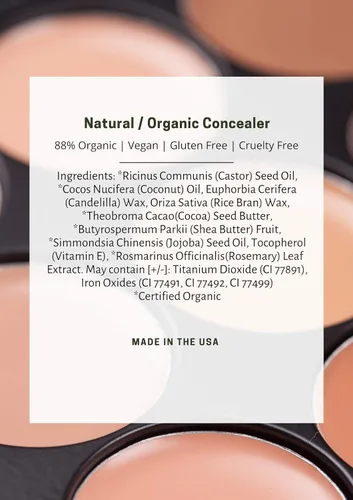 Vista 6 de Mom's Secret Corrector 100% natural, orgánico, vegano, sin gluten, libre de crueldad, fabricado en los Estados Unidos, 0.11 onzas (Bare Naked 12)