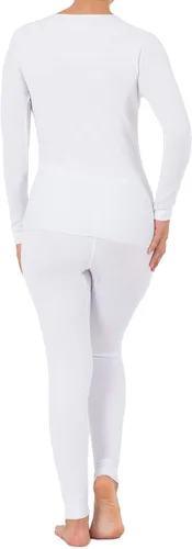 Vista 2 de Fruit of the Loom Set térmico premium de micro gofres para mujer, Gris