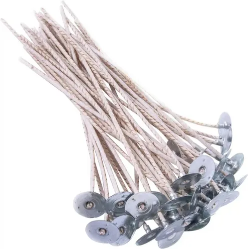 Vista 8 de 100 unidades de mechas ECO de 2 mechas para velas de soja, mecha de vela preencerada de 6 pulgadas para elaboración de velas, mecha de vela gruesa