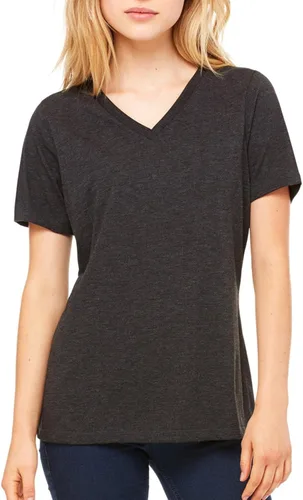 Vista 2 de BellaCanvas Camiseta de punto relajado SS con cuello en V