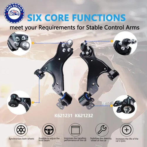 Vista 3 de Kit de suspensión delantera de 8 piezas, brazos de control de rótula, barra estabilizadora, repuesto para GMC ACADIA 2007-2016 y Chevrolet Traverse