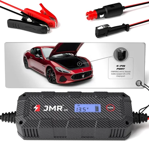 Vista 10 de Cargador de batería JMR para Maserati MC20 GranTurismo Levante Quattroporte Grecale Ghibli GranCabrio todos los modelos, cargador de goteo