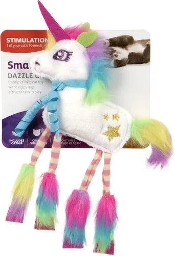 Vista 6 de SmartyKat Dazzle Unicorn Crinkle - Juguete de gato con hierba gatera