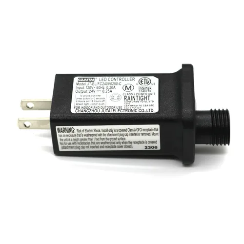 Vista 11 de Transformador LED de 8 modos de luz LED de 12 V, fuente de alimentación de clase 2, transformador de bajo voltaje, adaptador de enchufe de EE. UU.
