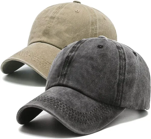 Vista 19 de PFFY 2 Packs Vintage Washed Distressed Baseball Cap Golf Dad Hat for Men Women