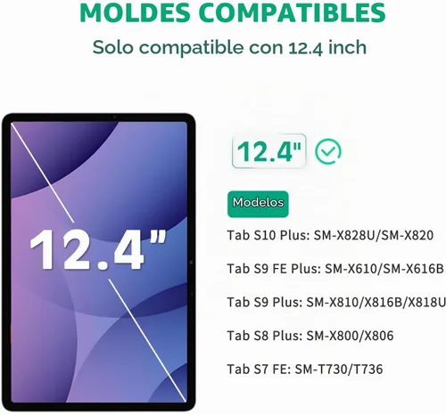 Vista 2 de apiker Paquete de 2 protectores de pantalla para Galaxy Tab S10 Plus/S9 Plus/S9 FE+/S7 FE
