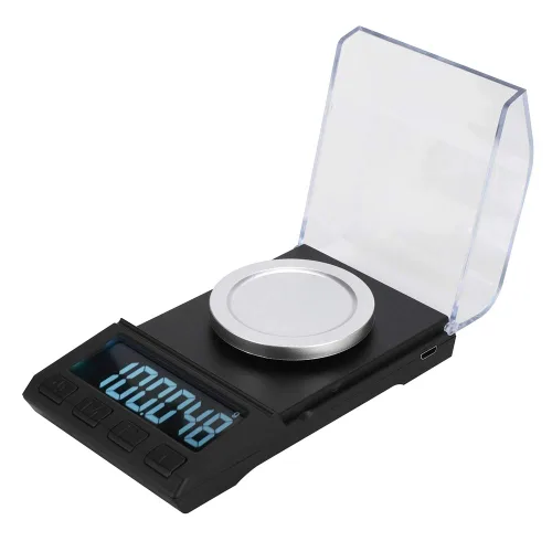 Vista 9 de Báscula digital de joyería, 3.53 oz/0.001 G LCD, mini báscula electrónica de joyería en quilates, equilibrio de laboratorio, oro, plata, diamante
