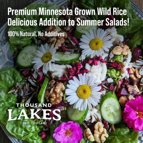 Vista 5 de Thousand Lakes Arroz Silvestre Cultivado en Minnesota - 3 libras (48 onzas) - Bolsa a Granel 100% Arroz Silvestre Totalmente Natural