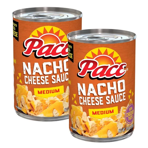 Vista 12 de Salsa de queso para nachos mediana Pace, lata de 10.5 onzas