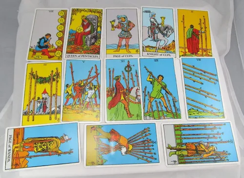 Vista 6 de Rider-Waite Cartas de Tarot Originales