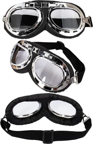 Vista 5 de Peicees Sombrero de aviador con gafas, disfraz para adultos y niños, sombrero de piloto vintage para hombres y mujeres, sombrero de trampero