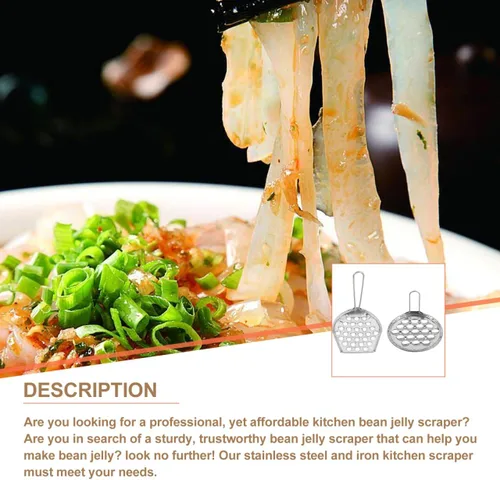 Vista 6 de Zerodeko 2 piezas de fideos jalea herramienta de raspador de alimentos de cocina raspador de fideos fríos, raspador de fideos de alimentos, raspador