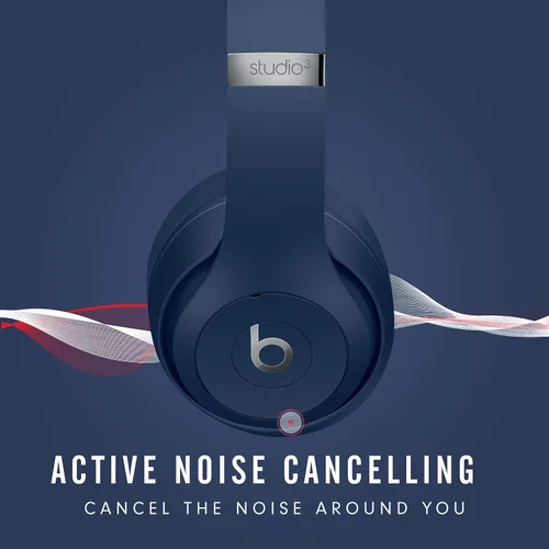 Vista 3 de Beats Studio3 - Auriculares inalámbricos Bluetooth - Azul/Core (renovado)