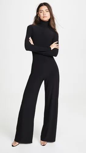 Vista 2 de Norma Kamali Mono de manga larga con cuello alto para mujer