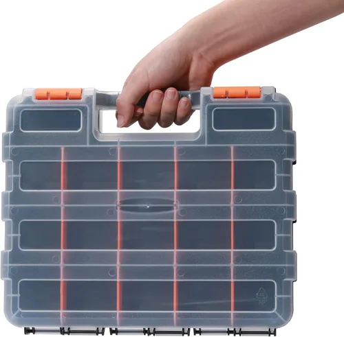 Vista 6 de EMENTOL Organizador de herramientas de doble cara con polímero resistente a los impactos y separadores de plástico extraíbles personalizables