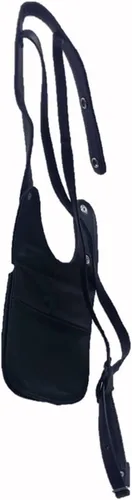 Vista 3 de Sharpshooter Bolsa de seguridad para dinero, bolsa de hombro, funda de cuero para pasaporte, cartera, Negro -, Cartera con cinturón