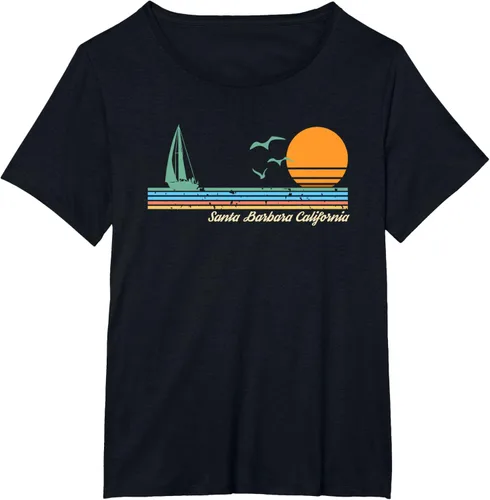 Vista 9 de Camiseta Santa Barbara California, Negro, S