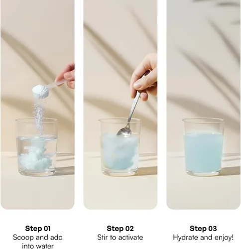 Vista 9 de KEY NUTRIENTS Electrolitos multivitamínicos en polvo sin azúcar - Polvo de electrolito de frambuesa azul dulce - Suplemento de resistencia y energía