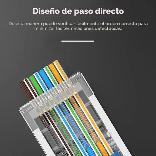 Vista 5 de Paquete de 50 conectores RJ45 Cat6 de paso blindado