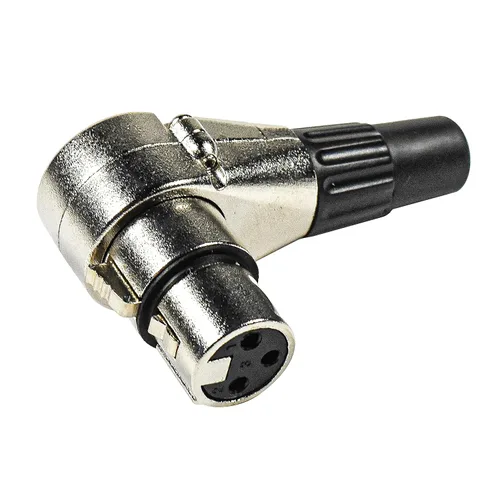Vista 4 de HQRP Paquete de 2 conectores hembra de ángulo recto ajustables XLR de 3 pines con 7 posiciones diferentes, compatible con banda de audio profesional