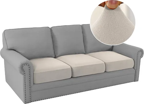 Vista 14 de H.VERSAILTEX Fundas de cojín de vellón para sofá, fundas elásticas para sillas de sala de estar, fundas de sofá modular, tela cómoda y duradera