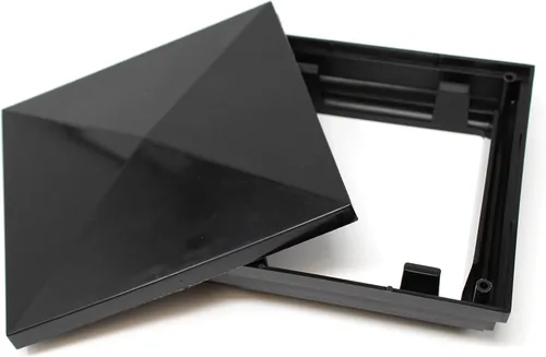 Vista 6 de Tapones de plástico negro de 5 pulgadas para valla de vinilo estilo clásico de Nueva Inglaterra, tapa de poste de 5 x 5 pulgadas para postes