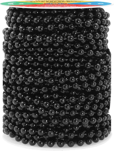 Vista 55 de Mandala Crafts Rollo de cadena de perlas negras de 0.157 pulgadas (0.157 in), guirnalda de perlas de 44 yardas para decoración de bodas, arreglos
