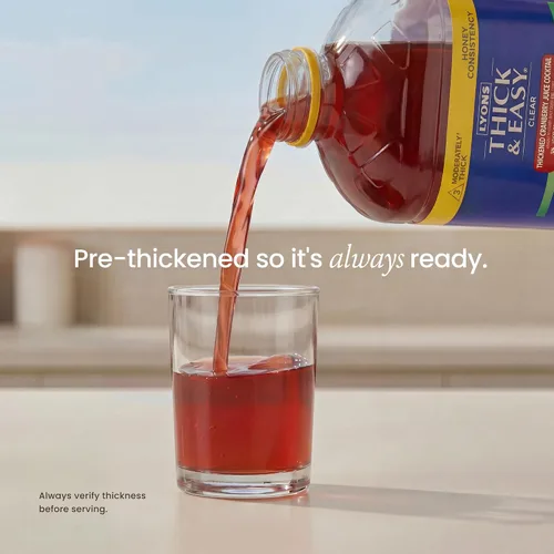 Vista 3 de Thick & Easy® Cóctel de jugo de arándano espesado, bebida espesada lista para beber para apoyo a la deglución, consistencia moderadamente gruesa