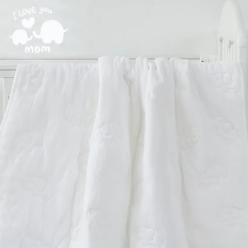 Vista 4 de Brandream Juego de ropa de cama de 3 piezas para cuna, estilo bohemio, bohemio, bohemio, para bebé, niña, niño, color sólido, blanco, elegante
