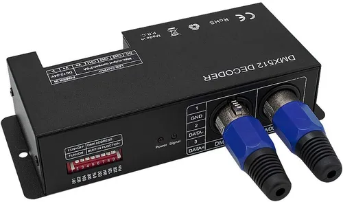 Vista 14 de Controlador LED DMX de alta potencia DMX 512 Decodificador Dimmer Driver DC12V-24V para tira led rgb o luces (1 canal de un solo color (actualizado))