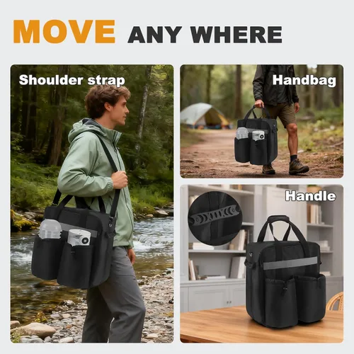 Vista 6 de CREAMi NC701 - Bolsa de transporte impermeable para Ninja Swirl - Bolsa de almacenamiento portátil para máquina de helados CREAMi, apertura lateral
