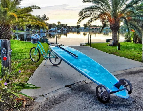 Vista 5 de SUP Wheels Evolution Portador de tabla de remo de pie Easy Board Transporter