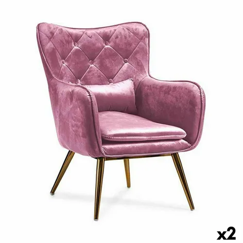 Vista 2 de Sillón Gift Decor Rosa 68 x 92 x 70 cm (2 Unidades)