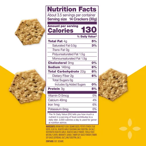 Vista 3 de Crunchmaster Ajo tostado sin gluten de múltiples semillas, bolsas de 4 onzas (paquete de 12)