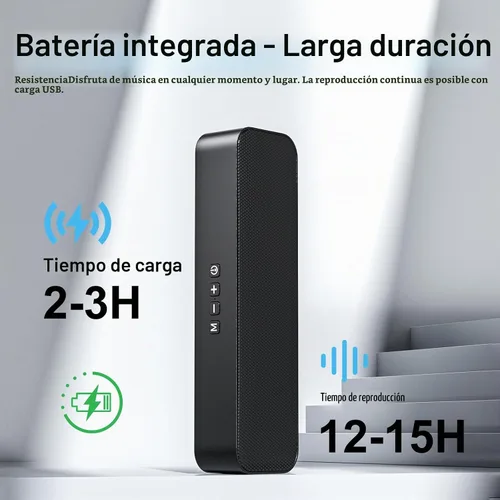 Vista 2 de Altavoces de computadora para PC de escritorio, altavoz Bluetooth recargable, barra de sonido de computadora pequeña con estéreo y graves, entrada
