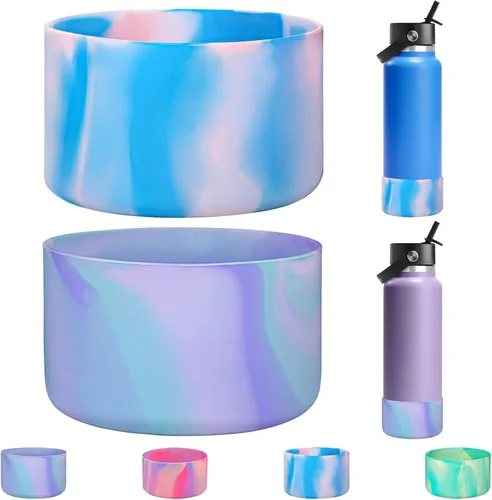 Vista 14 de HEYSKAY 2 piezas de botella protectora de silicona para botella de agua Hydro Flask, accesorios y compatible con Yeti, Iron Flask más marcas