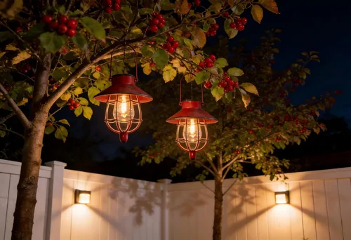 Vista 7 de YAKii Paquete de 2 faroles solares colgantes impermeables de metal para exteriores con luz blanca cálida para decorar patio, jardín, camino, patio